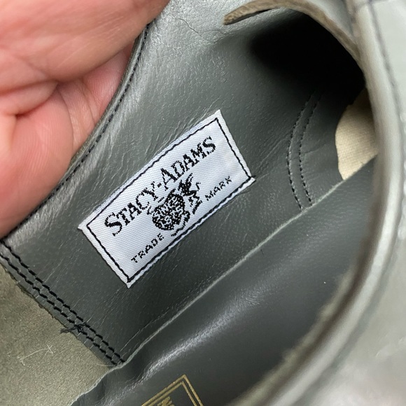 NEW Stacy Adams Madison Steel Gray Oxfords 12 D main image 4
